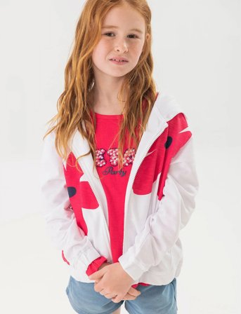 Boboli Fleece Jacket Flame - White - 116