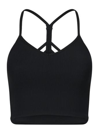 Ribbed Performance Bralette Sport Sport Clothing Sport Bras - All Black Aim ́n