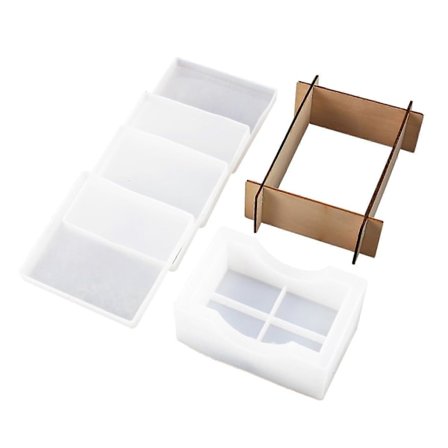 Firkantede Resin Former, Tykkere Silikon Brikke Epoxy Former Brikke Former For Resin Støping, Kopp Ma