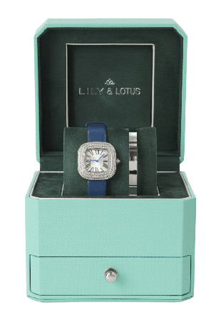 Lily & Lotus Klocka med läderarmband WS8295 Klockor Dam Blå ONESIZE