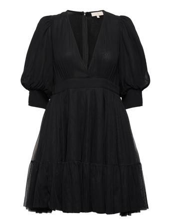 Georgette Tulle Mini Dress Dresses Party Dresses Musta By Ti Mo