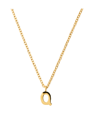 Mockberg Petite Plain Letter Q Gold Necklace Smycken & klockor Dam Guld ONESIZE
