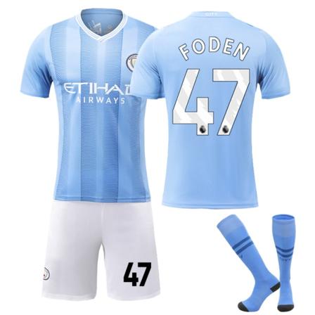 2324 New Manchester City hemma fotbollströja Set 47 # Jersey NO.47with socks XXXL