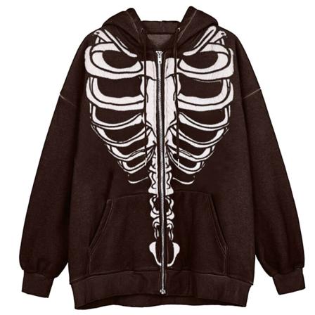 Kvinnor Långärmade Halloween-huvtröjor Butterfly Printed Sweatshirt