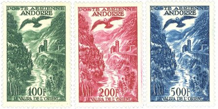 Fransk Andorra 1955-57 - YT PA2-4 - Postfrisk