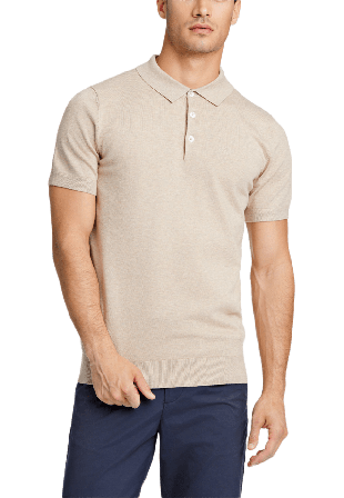 Lindbergh Ecovero S/S polo Knit Överdelar Herr Grå S