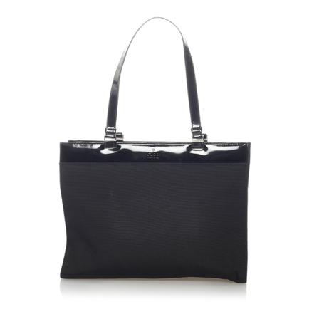 Gucci Vintage, Pre-owned Nylon Tote Bag Zwart, Dames, Maat:ONE Size