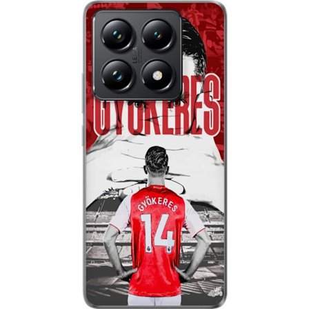 Kompatibelt Mobilskal till Xiaomi Xiaomi 14T Viktor Gyökeres Arsenal - Fotbollsmotiv med tröja nummer 14 på arenan