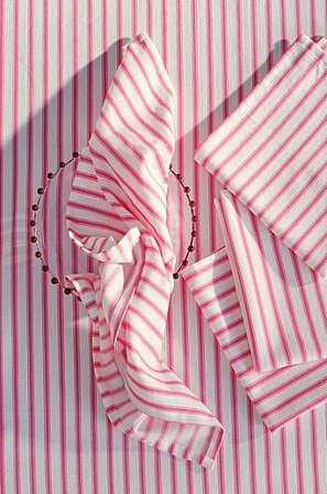 Jotex - Serviette 4er-pack Pink/Weiß - HENRI - Kaufe Servietten bei Jotex