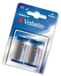 Verbatim C 1.5V (LR14) Alkaline Batterier, 2 pakning