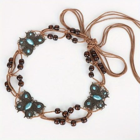Boho Butterfly Tie Belte Bohemian Accessories Beaded Belte