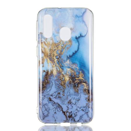 Mtk Samsung Galaxy A40 Tpu Marmor - Style J Svart