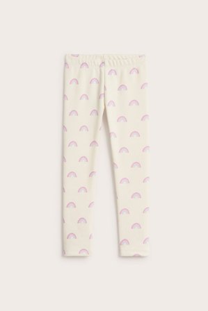 Kappahl | Ocieplane legginsy w tęcze | Offwhite