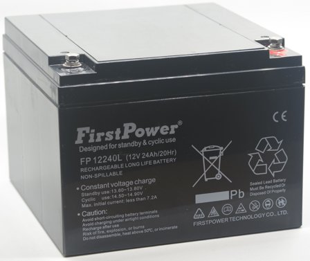 First Power FP12240L Batteri 12V, 24 Ah, Elfördelning & strömförsörjning
