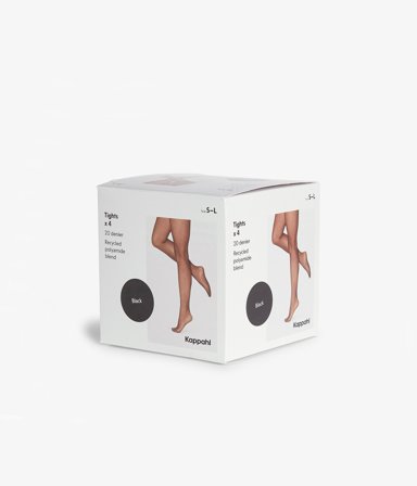 Kappahl | Rajstopy 20 den 4-pak Czarne ONE SIZE | Czarne