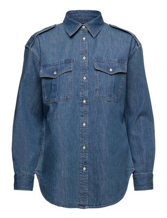 Relaxed Fit Denim Shirt Blue Lauren Ralph Lauren