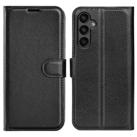 Samsung Galaxy A15 5G Fodral Litchi Läder Svart