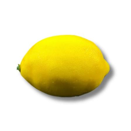 Simuleringscitron, falsk gul citronfrugtmodel, Styrofoam fotografering rekvisitter dekoration (90# gul citron netpose, to kopier),