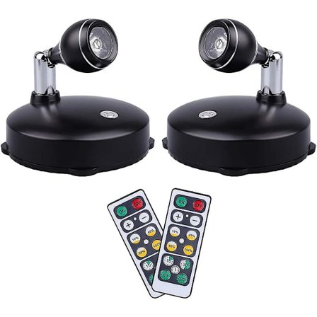 Trådløs Spotlight Indendørs, Batteridrevne Lamper Kunstlys til Malerier, LED Væglampe med Fjernbetjening