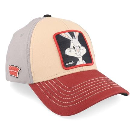 Capslab - Beige adjustable Cap - Looney Tunes Bugs Bunny Beige/Red/Grey Adjustable @ Hatstore