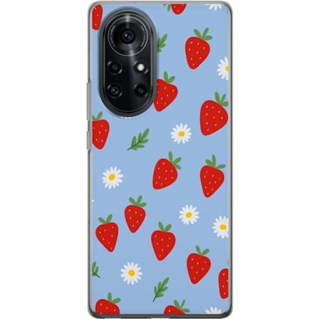 Huawei nova 8 Pro Gjennomsiktig deksel Jordbær jordbær utskrift sommer bær blomster prestekrager svensk midsommar retro design kjøkken