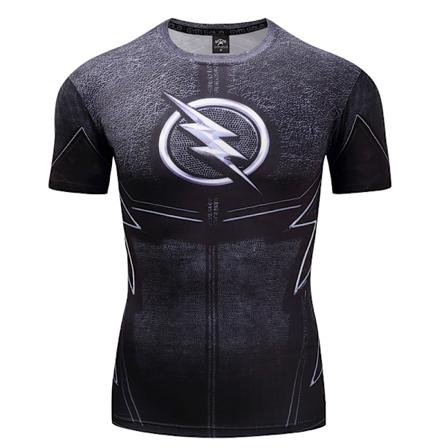 Digitaalinen tulostus Superman lyhythihainen Captain America urheilutiukat vaatteet nopeasti kuivuvat kunto venytys T-paita D020 5XL