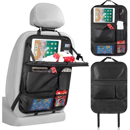 1 stk. Bilorganisator, Bilsædebeskytter, Vandtætte Sparkeovertræk med Spisebord, Multi-lommer til Bilopbevaring