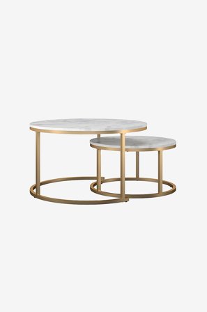 CosmoLiving by Cosmopolitan - Salongbord Settbord salongbord Amelia - Hvit - Sofabord - Fra Homeroom