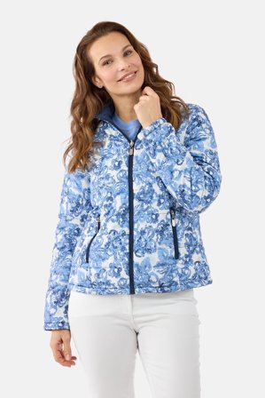 BRANDTEX - Jakke - Blå Mix - Vendbar