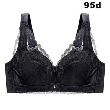 Full täckning Plus Size Spets BH Push Up Wirefree andas Mesh BH pink 95d