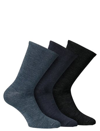 Knitted Merino Socks In 3-Pack Mixed Patterned Alpacasocks&Co