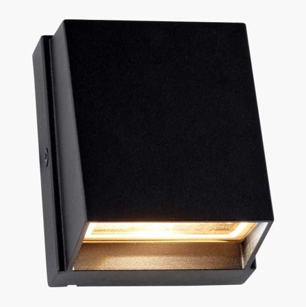 Liten Utomhus Väggspotlight Downlight Svart Aluminium - Biltema