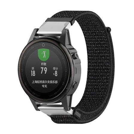 Nylonarmbånd Garmin Fenix 6S Sort