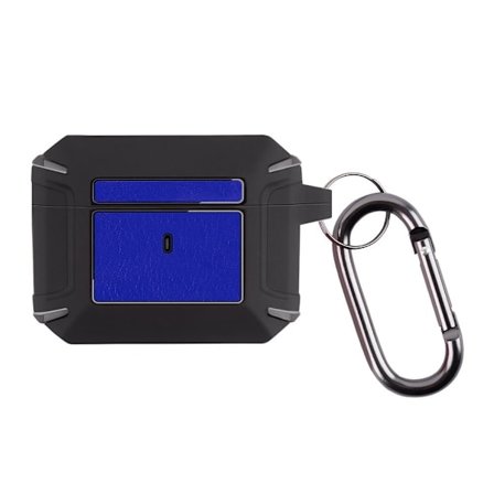 AirPods 3 läderfodral med spänne - Svart / Safir