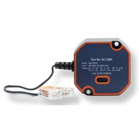 AC till USB C Adapter Infälld Väggmonterad Strömförsörjning för USB-C Surfplattor 5-20V med Utgång 30W Laddare 2024THO