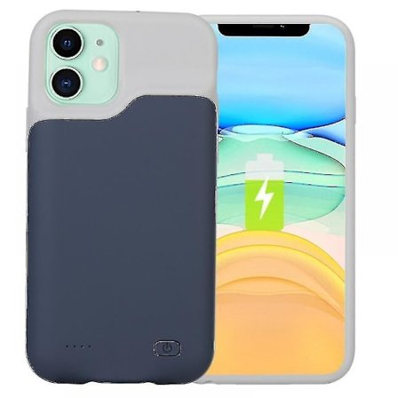 6500mAh Batteri Opladningsskab til iPhone 12/12 Pro/12 Pro Max/12 Mini, Genopladelig Fuldt Pakket Bærbar Ekstern Batteri Case