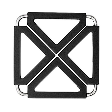 3 stk. silikon og rustfritt stål, utvidbar gryteunderlag, varmebeskyttende underlag