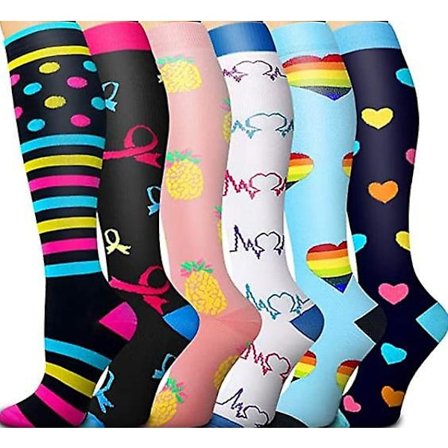 Kompressionsstrumpor För Dam & Herr Cirkulation 6 Par set10 Z