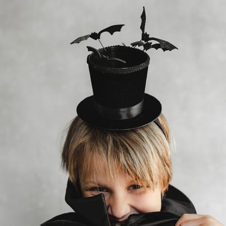 Diadem med Cylinderhatt & Fladdermöss