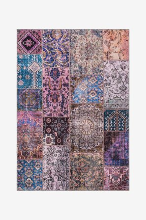 KM Home - Chenille-tæppe Shiraz - Lilla - Bomulds- & kludetæpper - 300X400 - Fra Homeroom