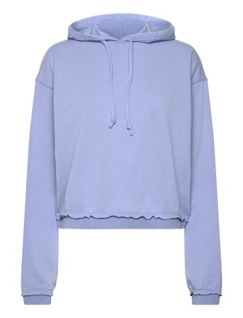 Monki Cropped Terry Pyjama Hoodie - Blue - L
