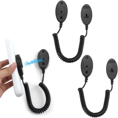 2025 Seneste Model 2-pak Magnetisk Fjernbetjeningsholder med Sikkerhedskabel, Udtrækkelig Ryddelig Anti-tabt Reb Organizer Nem Installation