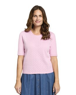 Kortærmet strikket jumper - 48/50 - Åshild