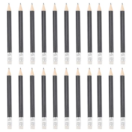 24 kpl lasten lyijykynät pienet lyhyet lyijykynät puiset taskukynät puolikynät pyyhekumi grafiittipiirustuslyijykynät kynät irtotavarana