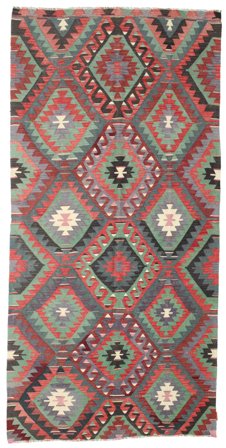 Kilim Vintage Turkish Rug Oriental Grey/Red (Wool, Turkey)
