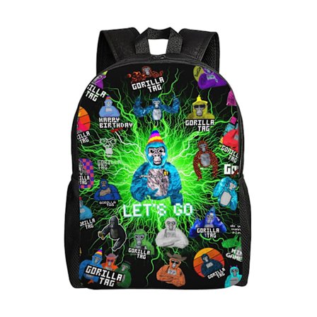 Gorilla Tag Skole Rygsæk Til Teen Piger Mellem Spil Skole Taske Til Børn Ungdom Casual Skulder Daypack Stor Kapacitet dheudhiu1451