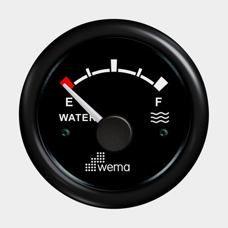 Vatteninstrument 0-190 ohm svart