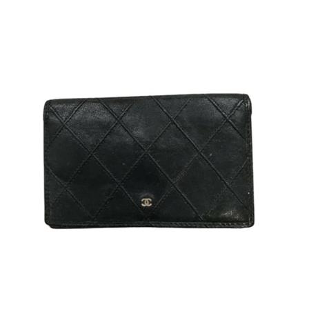Chanel Vintage, Pre-owned Leather wallets Zwart, unisex, Maat:ONE Size,leer