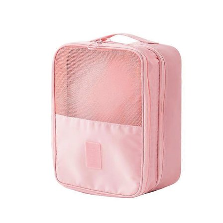 2 stk. - pink farve, skoposer til rejser, kan rumme 3 par sko, bærbar skoopbevaringspose, vandtæt skopakkekuber med håndtag, sko MKE