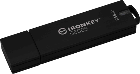 Kingston IronKey D500S - USB-flashstasjon - 256 GB - TAA-samsvar